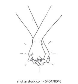 People Holding Hands Concept, Vector Illustration.