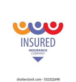 people holding hands, vector logo 