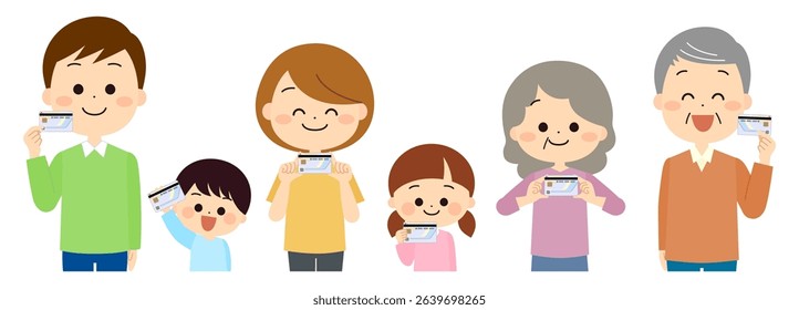 People holding Japanese My Number cards