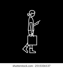 People holding shopping bags. vector illustration flat design