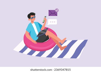 People holding, using mobile phones. Characters with smartphones in hands concept. Colored flat vector illustration isolated.