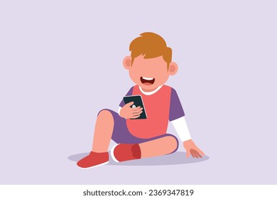 People holding, using mobile phones. Characters with smartphones in hands concept. Colored flat vector illustration isolated.