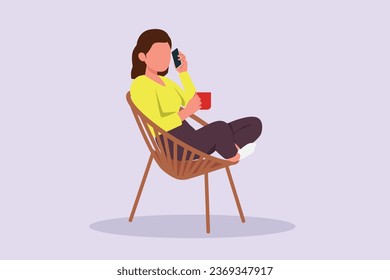 People holding, using mobile phones. Characters with smartphones in hands concept. Colored flat vector illustration isolated.