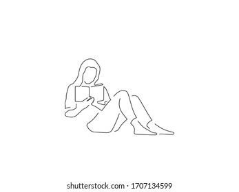 People at home isolated line drawing, vector illustration design.