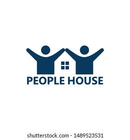 People House Logo Template Design Vector, Emblem, Design Concept, Creative Symbol, Icon