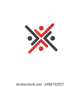 People HR logo flat vector design