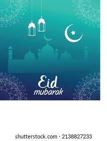 People hugging and wishing Eid Mubarak. Islamic background template