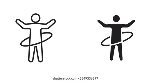 People Hula hop icon Design Illustrations. editable web icons