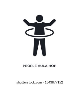 people hula hop isolated icon. simple element illustration from recreational games concept icons. people hula hop editable logo sign symbol design on white background. can be use for web and mobile