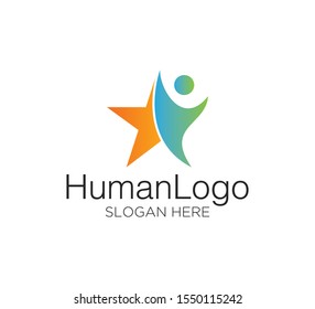 people human logo design concept