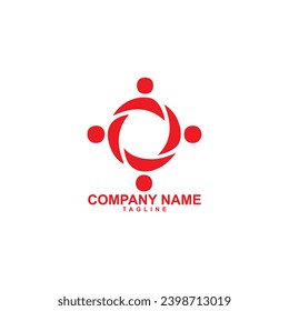 people human logo design concept. team work