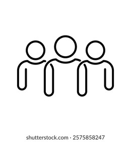 People, human, person line icon set. Teamwork, success, participants, business, group, team, meeting, organization, community, population, audience, member, discussion, Workshop, assembly.