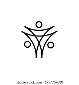 people human together family logo vector icon illustration