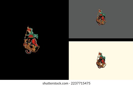 people hunt beasts vector illustration artwork design