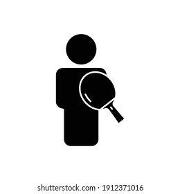 People icon with bet. table tennis illustration icon. simple design editable. Design template vector