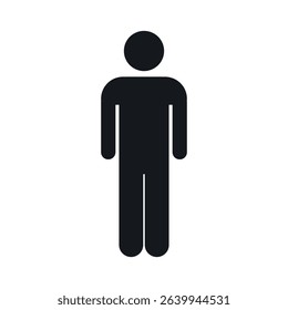 People icon. Black vector illustration.