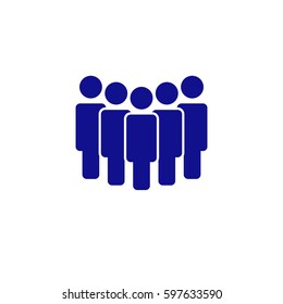 people icon. Blue icon