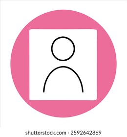 People icon bold style vector illustration image