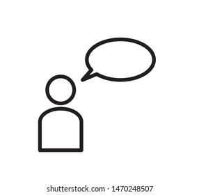 People icon and bubble speech icon vector illustration
