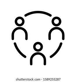 People icon. Business people line icons vector illustration. Simple Business People Related Vector Line Icons.