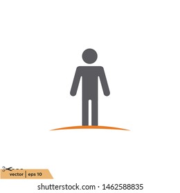 people icon businessman symbol vector logo template