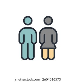 people icon collection .design style with background