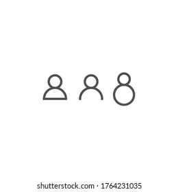 People icon collection vector template.