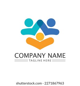 People Icon Community Arbeitsgruppe Vector Logo-Design
