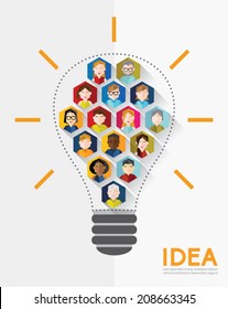 People Icon Conceptual Vector Design