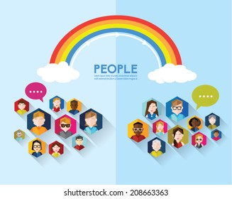 People Icon Conceptual Vector Design
