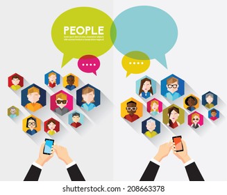 People Icon Conceptual Vector Design