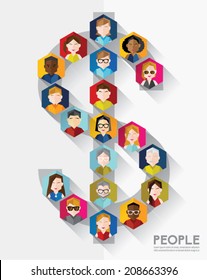 People Icon Conceptual Vector Design