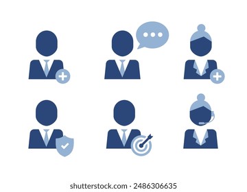 People icon corporate characters isolated sign symbol vector illustration. Collection of high quality simple style vector icons.