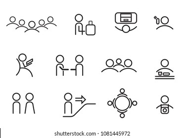 People icon with daily routine, Vector illustration
