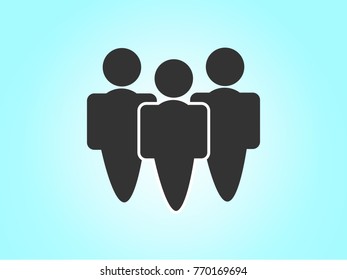 People Icon Design On Background Color Business Graphic