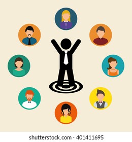 people icon design , vector illustration