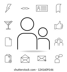 people icon. Detailed set of simple icons. Premium graphic design. One of the collection icons for websites, web design, mobile app