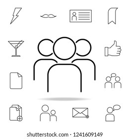 people icon. Detailed set of simple icons. Premium graphic design. One of the collection icons for websites, web design, mobile app