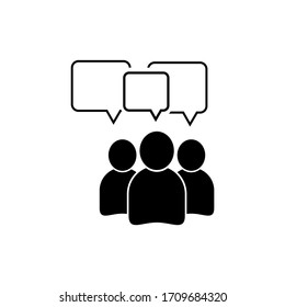 People icon dialog speech bubble. Vector illustration