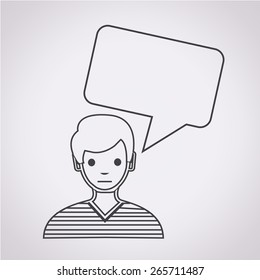 people icon dialog speech bubble