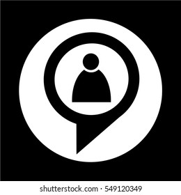 people icon in dialog speech bubble
