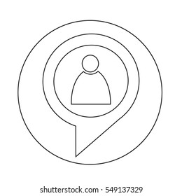 people icon in dialog speech bubble