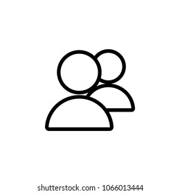 people icon. Element of simple icon for websites, web design, mobile app, info graphics. Thick line icon for website design and development, app development on white background
