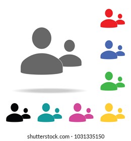 People icon. Elements in multi colored icons for mobile concept and web apps. Icons for website design and development, app development on white background