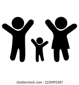 People icon. Family Icon in trendy flat style isolated on white background. Parents symbol for your web site design, logo, app, UI. Vector illustration, EPS10.