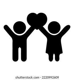 People icon. Family Icon in trendy flat style isolated on white background. Parents symbol for your web site design, logo, app, UI. Vector illustration, EPS10.