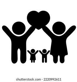 People icon. Family Icon in trendy flat style isolated on white background. Parents symbol for your web site design, logo, app, UI. Vector illustration, EPS10.