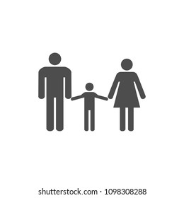 People Icon. Family icon. Vector illustration, flat design.