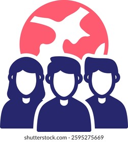 People Icon Fill Vector Illustration