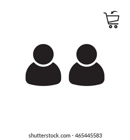 People  icon. Flat design.